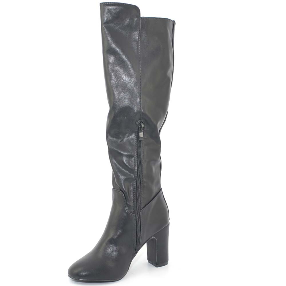 Stivaletti Donna Invernali Stivaletti Donna In Finta Pelle Scamosciata - Foderati In Pelliccia, Polpaccio Medio, Suola Piatta, Invernali Stivali Caldi Donna - Foto 2