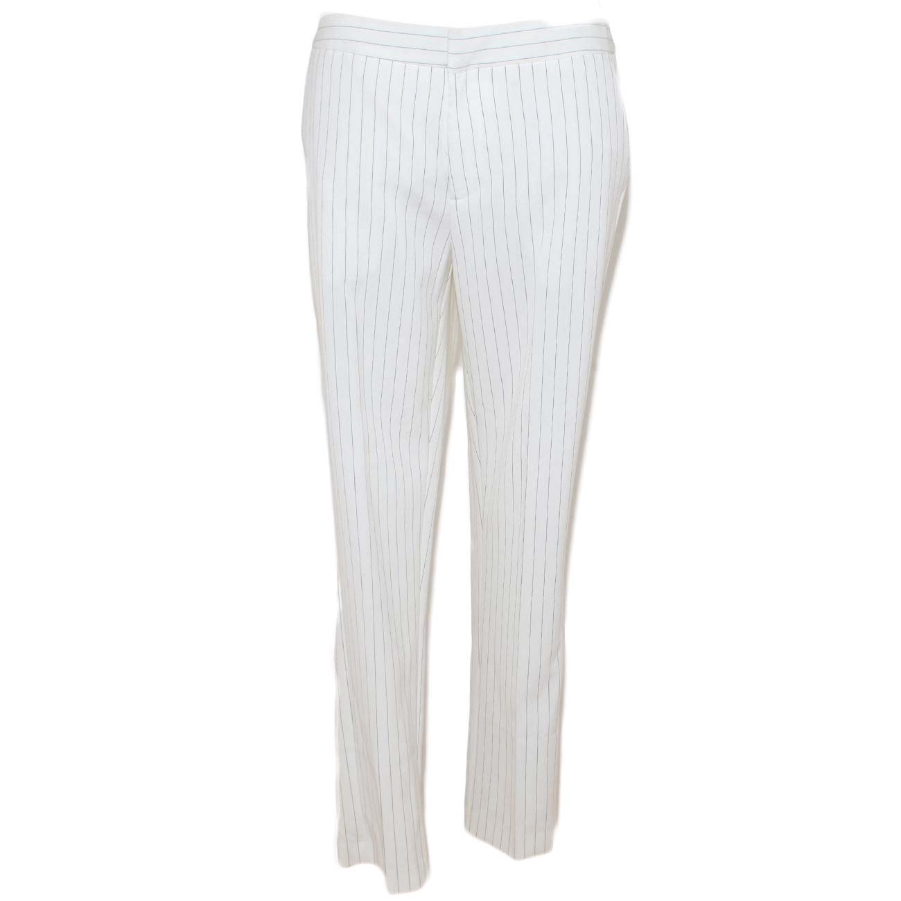 Pantaloni bianco nero gessato donna a sigaretta vita alta, chiusura  cerniera due tasche moda business wonder glam donna pantaloni Malu Shoes |  MaluShoes
