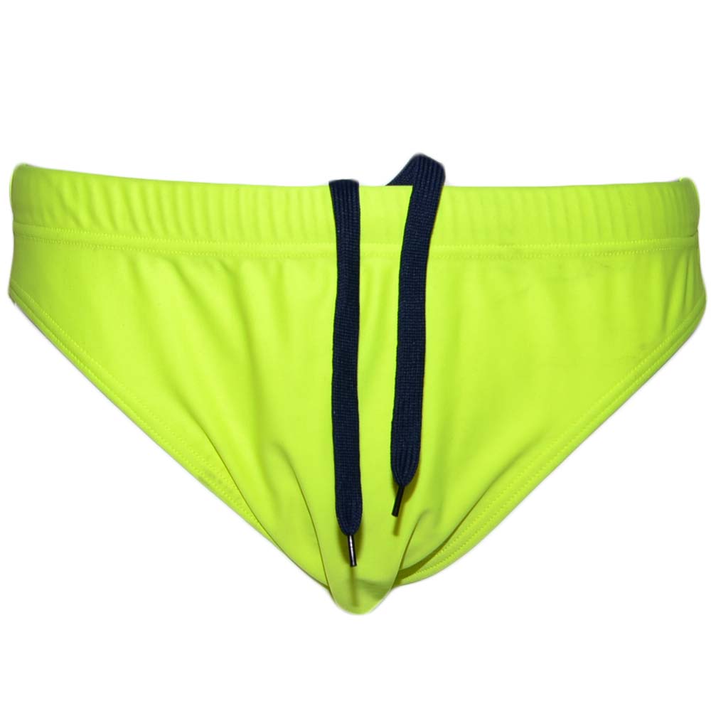 Costume da bagno mutanda slip giallo fluo uomo water shorts moda nuoto surf da mare asciugatura rapida spiaggia