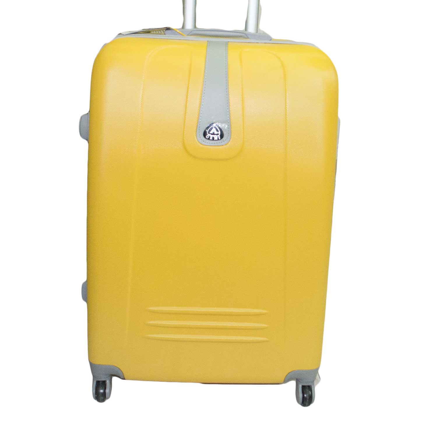 Set di 3 valigie giallo con struttura rigida trolley valigie bagaglio a mano