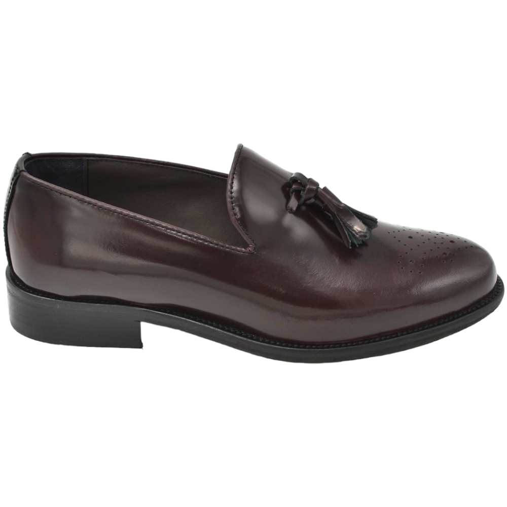 CALZATURE UOMO ABRASIVATO BORDEAUX CON BON BON MADE IN ITALY LAVORATO ARTIGIANALMENTE.