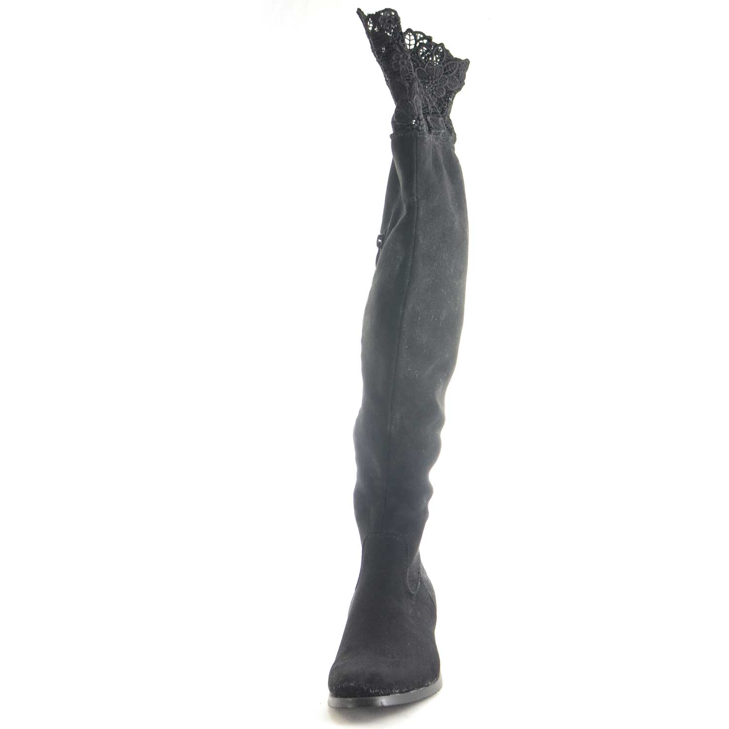 Stivali Donna Invernali Sopra Il Ginocchio In Stretch | Tacco Basso 3 Cm - Senza Chiusura, Altezza Gambale 55 Cm