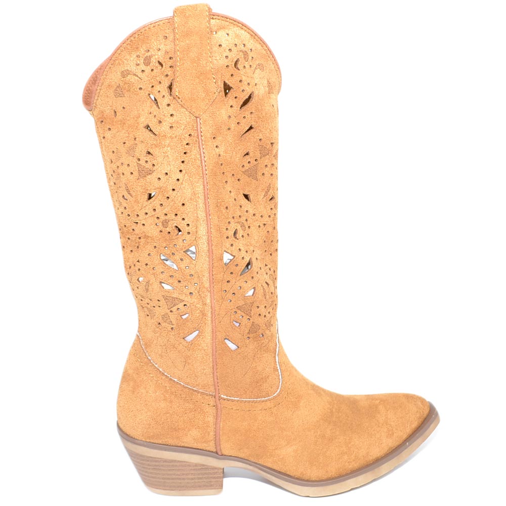 Stivaletti Donna Western Elara Chunkyrayan - Stile Cowboy Con Tacco Blocco - Foto 8