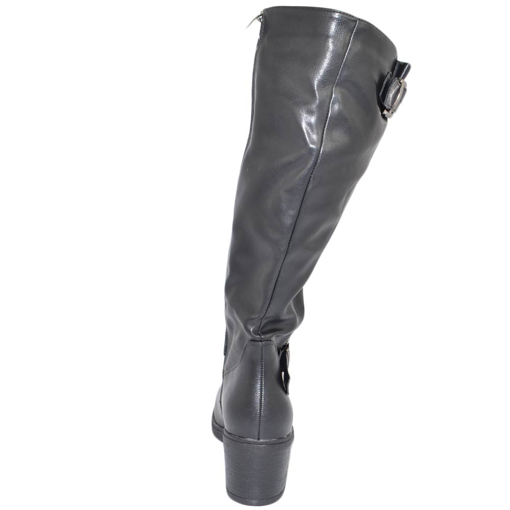 Stivali Da Moto In Pelle Per Donna - Con Tacco, Protezioni E Suola Antiscivolo, Resistente All'Acqua - Foto 4