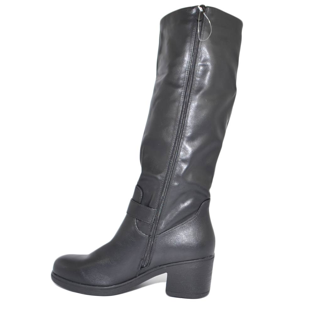 Stivali Da Moto In Pelle Per Donna - Con Tacco, Protezioni E Suola Antiscivolo, Resistente All'Acqua - Foto 9