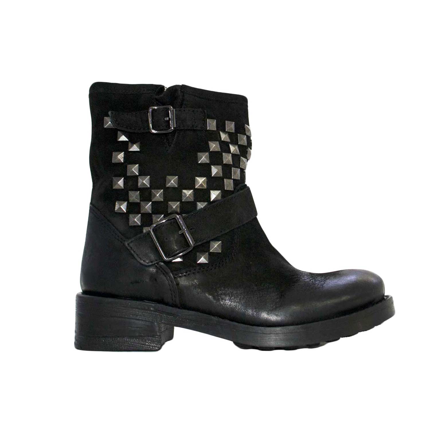 Stivaletti donna scarpe glamour vera pelle made in italy borchie nero donna  stivaletti Malu Shoes | MaluShoes