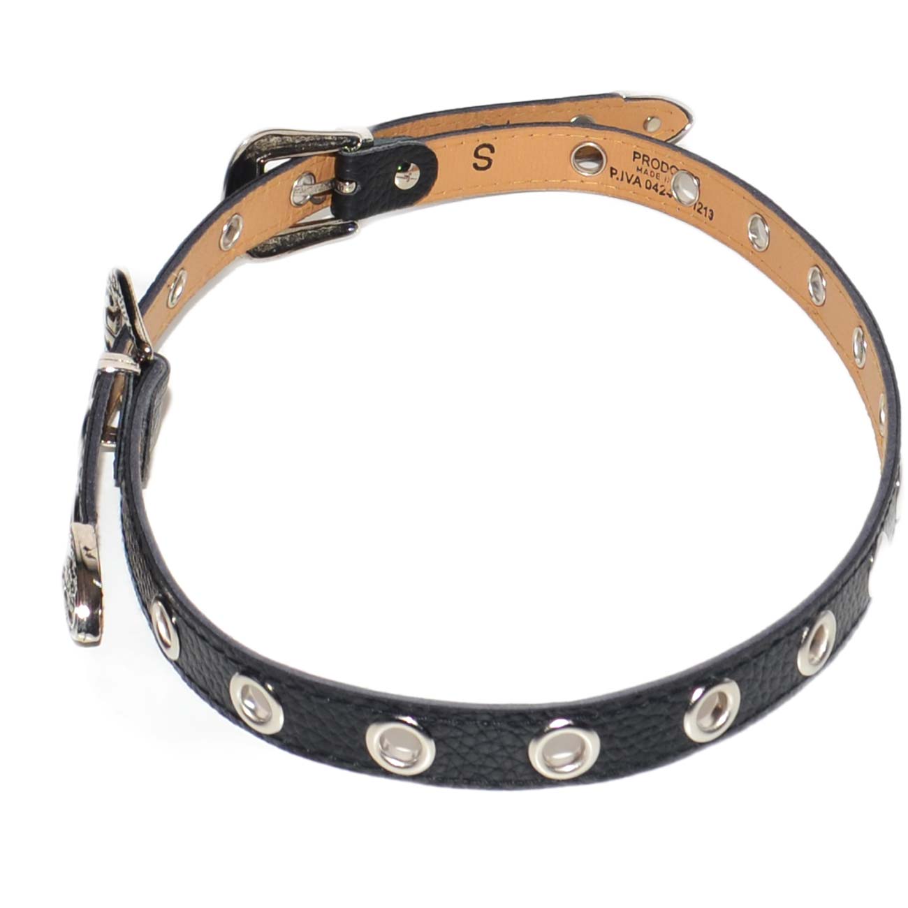Cintura Uomo Burton Doppia Linguetta Fibbia Argento - Nero PU Taglia L (38-42)