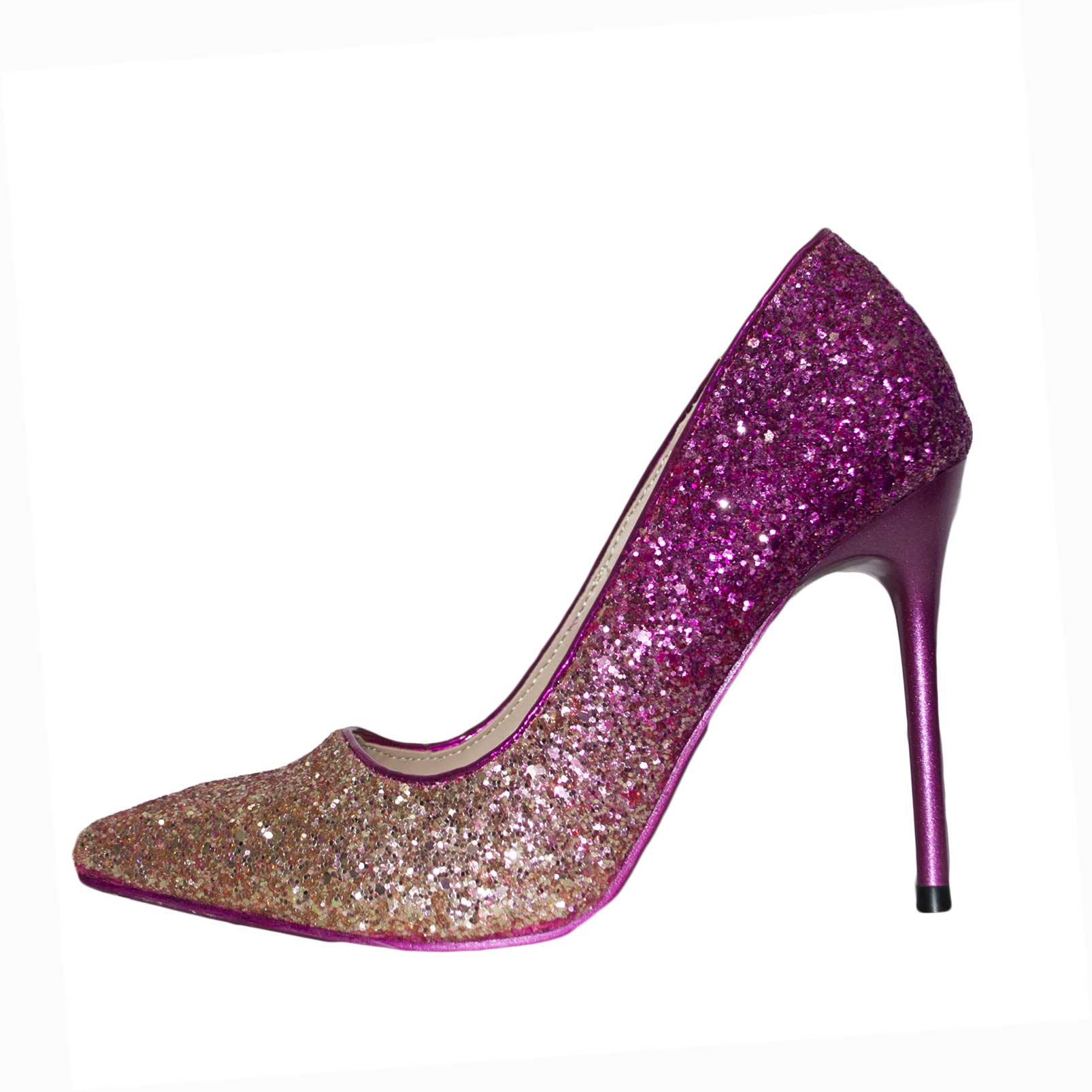 scarpe glitter tacco