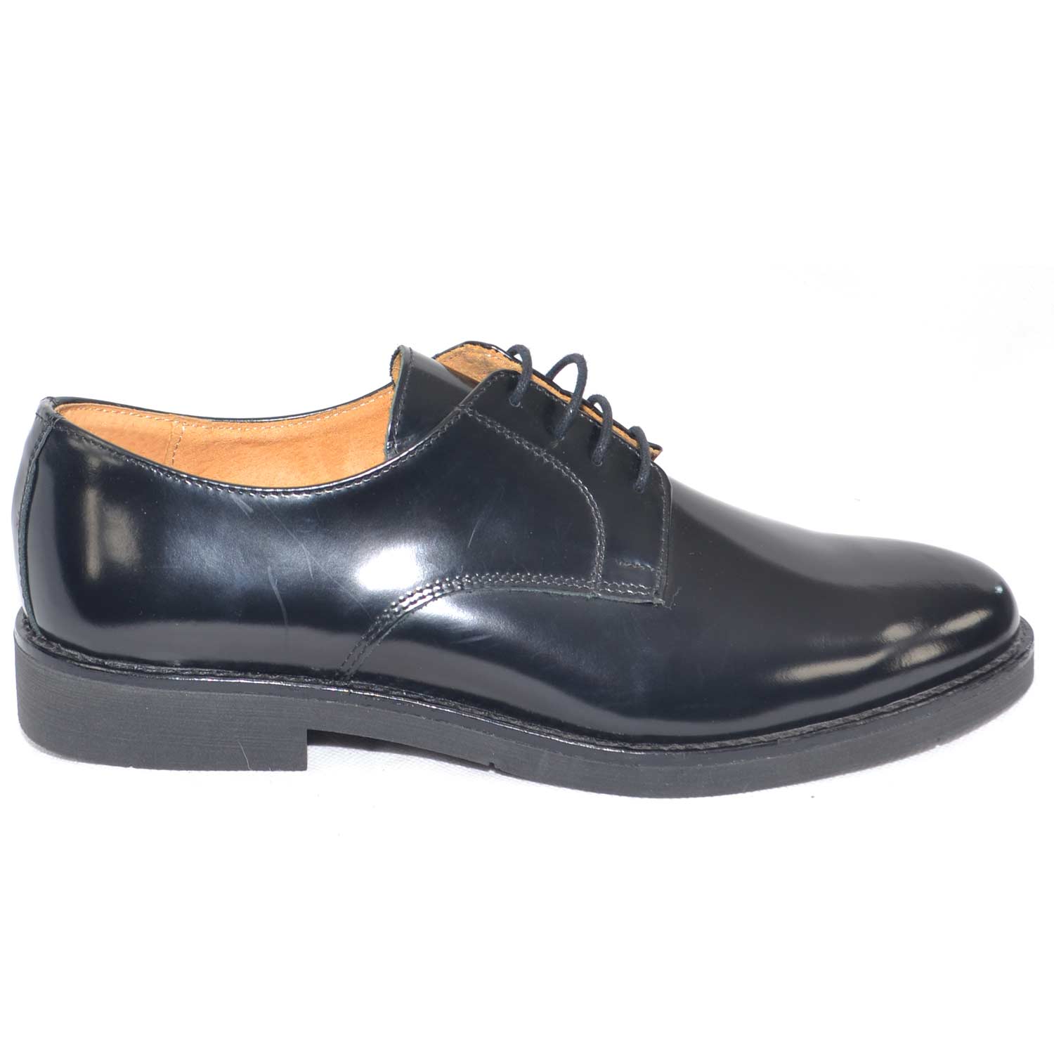 scarpe uomo stringate vera pelle abrasivato nero made in italy fondo antiscivolo artigianale cerimonia elegante art 014.