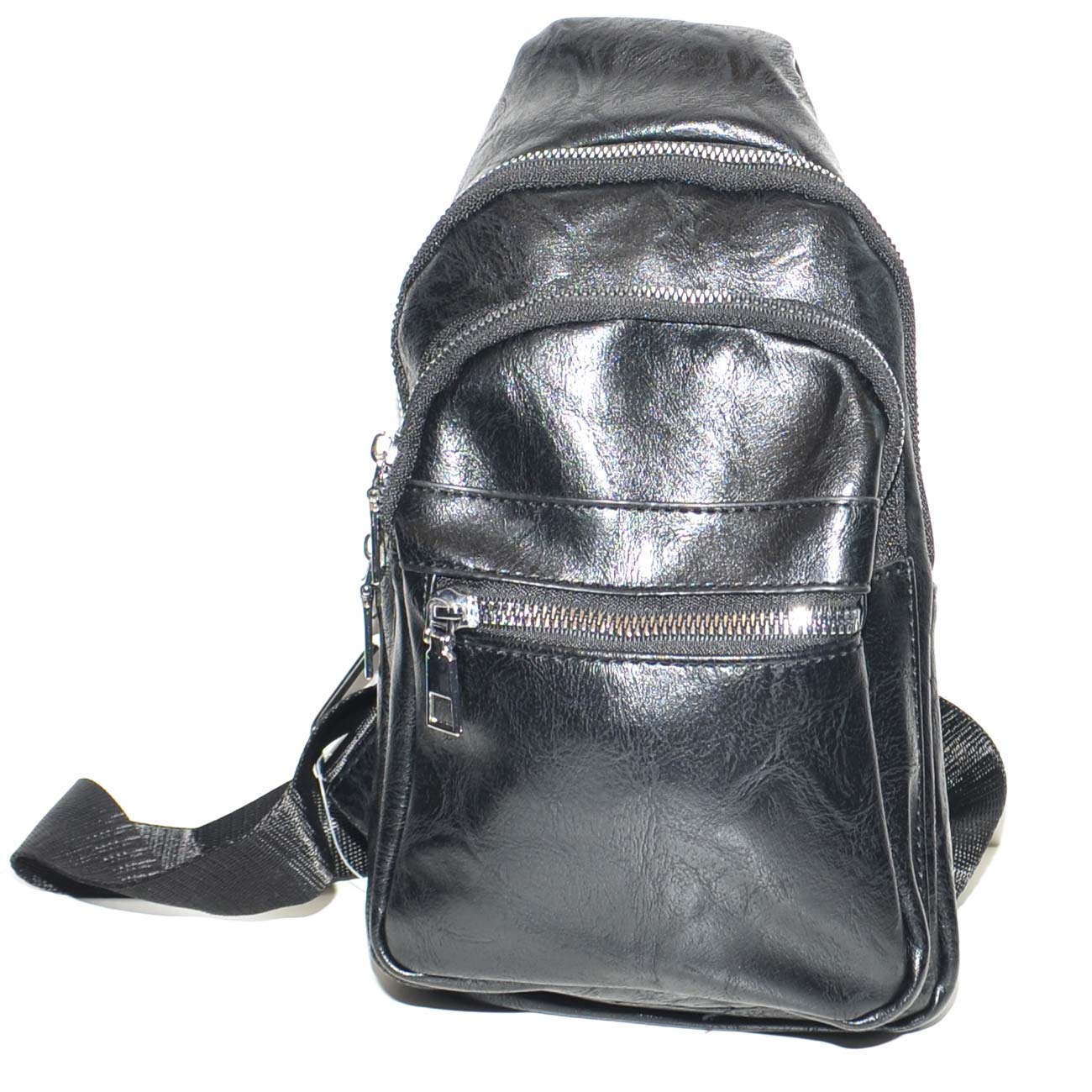Borsa a tracolla uomo nero borsello da spalla trasversale marsupio comodo capiente moderno regolabile zip moda