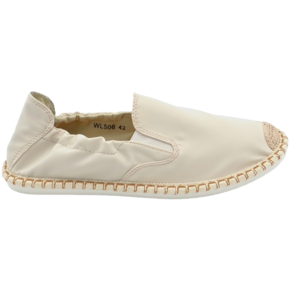 Espadrillas uomo scarpe da barca beige in tela fresco e fondo in spago intrecciato moda businessman estate comodo