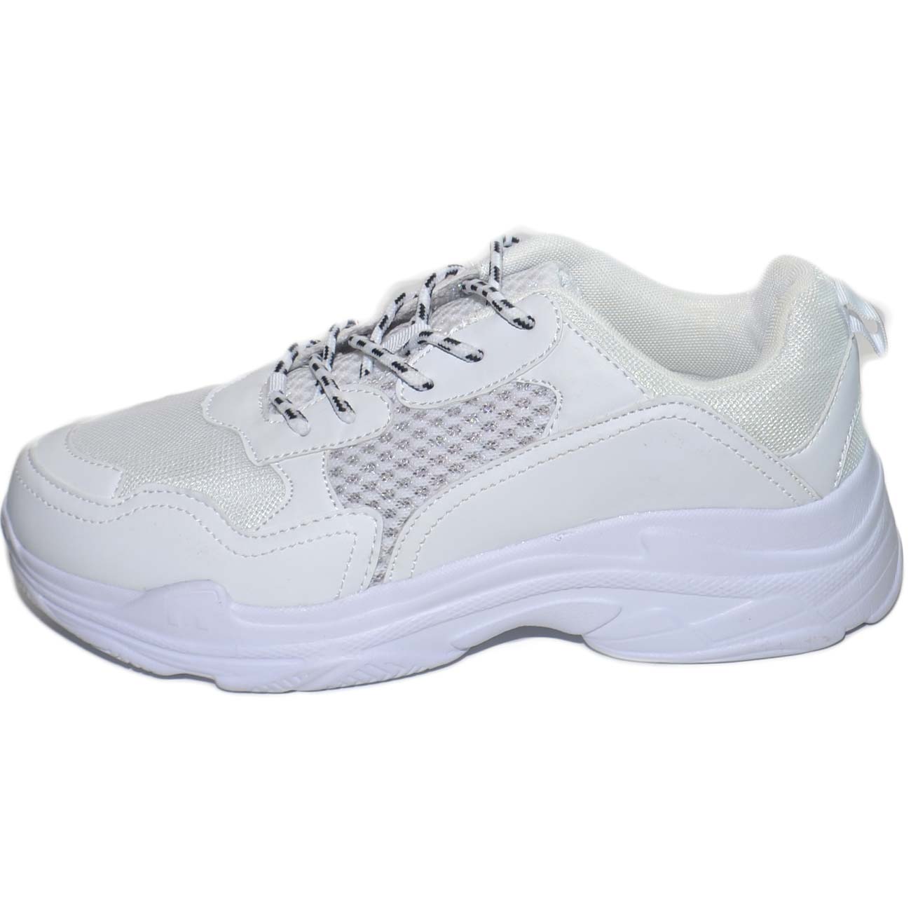Scarpe uomo total white giovanili casual con fondo alto bianco Bale  antiscivolo antistatica da passeggio moda uomo sneakers bassa Malu shoes |  MaluShoes