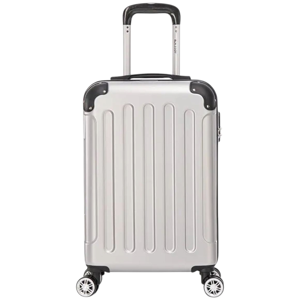 Valigia EasyJet 50x35x20 cm Trolley ARGENTO Bagaglio a mano in ABS 4 Ruote (CON RUOTE 55x35x20 cm).