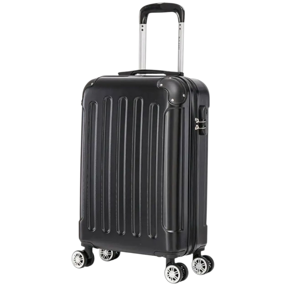 Valigia EasyJet 50x35x20 cm Trolley blu Bagaglio a mano in ABS 4 Ruote (CON RUOTE 55x35x20 cm).