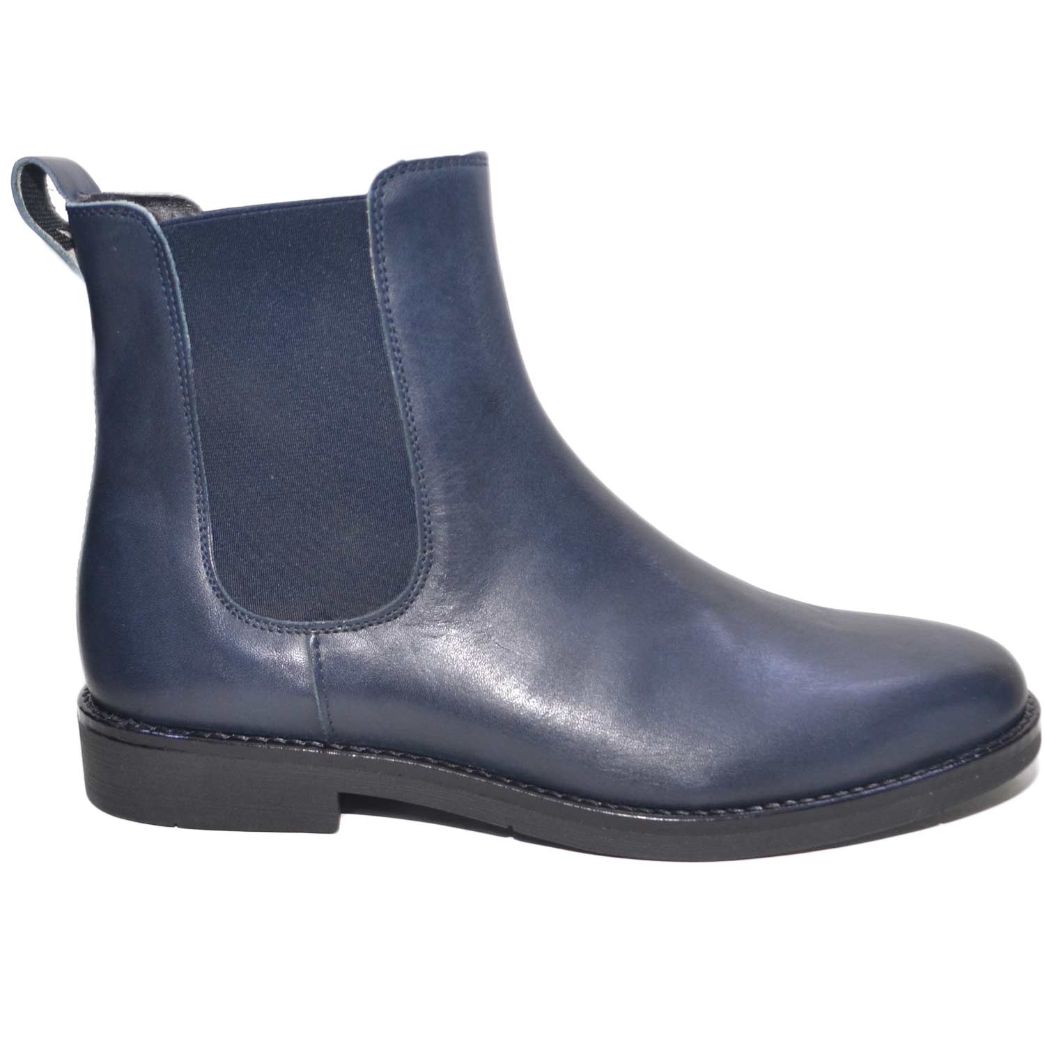 Scarpe uomo beatles vero pelle nappa blu art:b2309 fondo Mem invernale antiscivolo made in italy