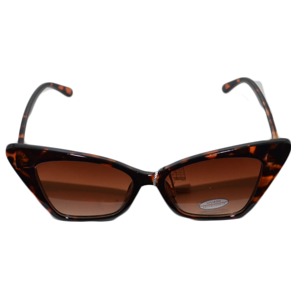 OCCHIALI DA SOLE DONNA SUNGLASSES ANNI 30 CATEYES MARRONE IN OSSO LENTE CALIBRATA OVERSIZE MADE IN ITALY