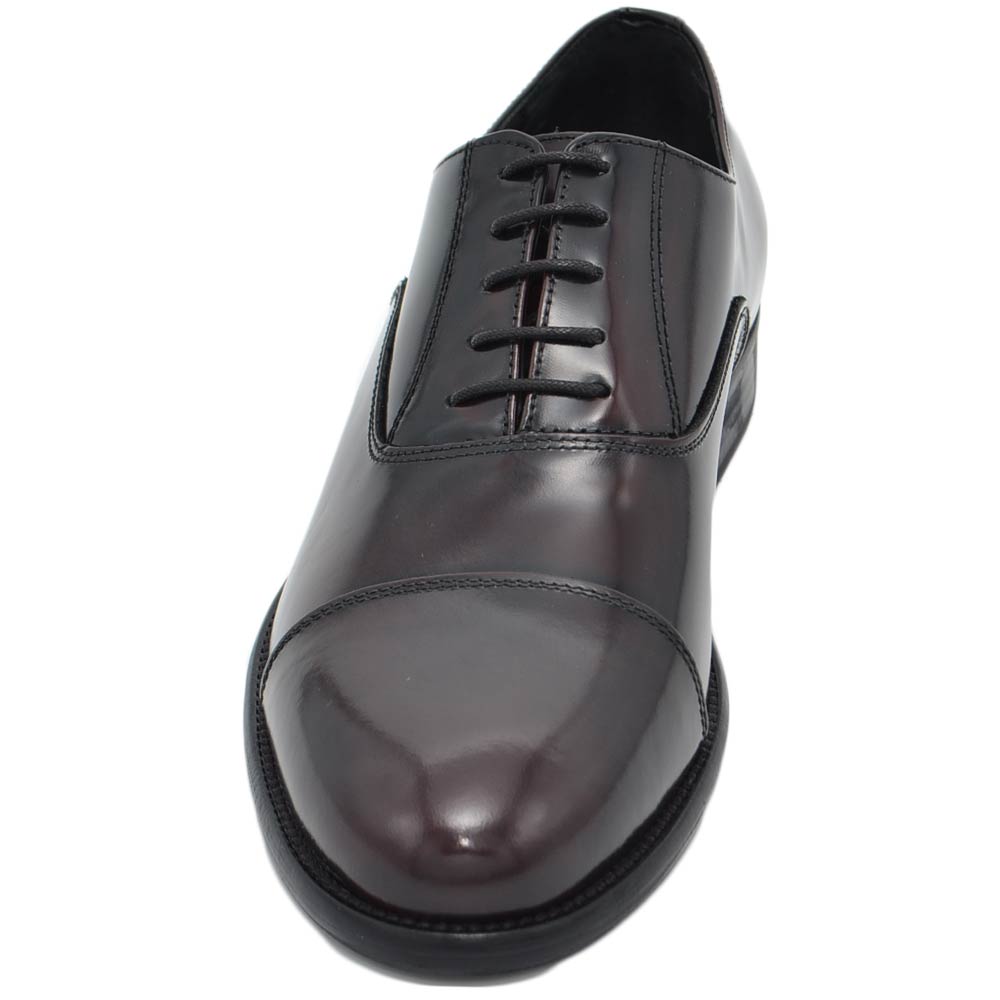 Scarpe uomo francesina inglese vera pelle lucida bordeaux made in italy  fondo classico cerimonia genuine leather uomo classiche Malu Shoes