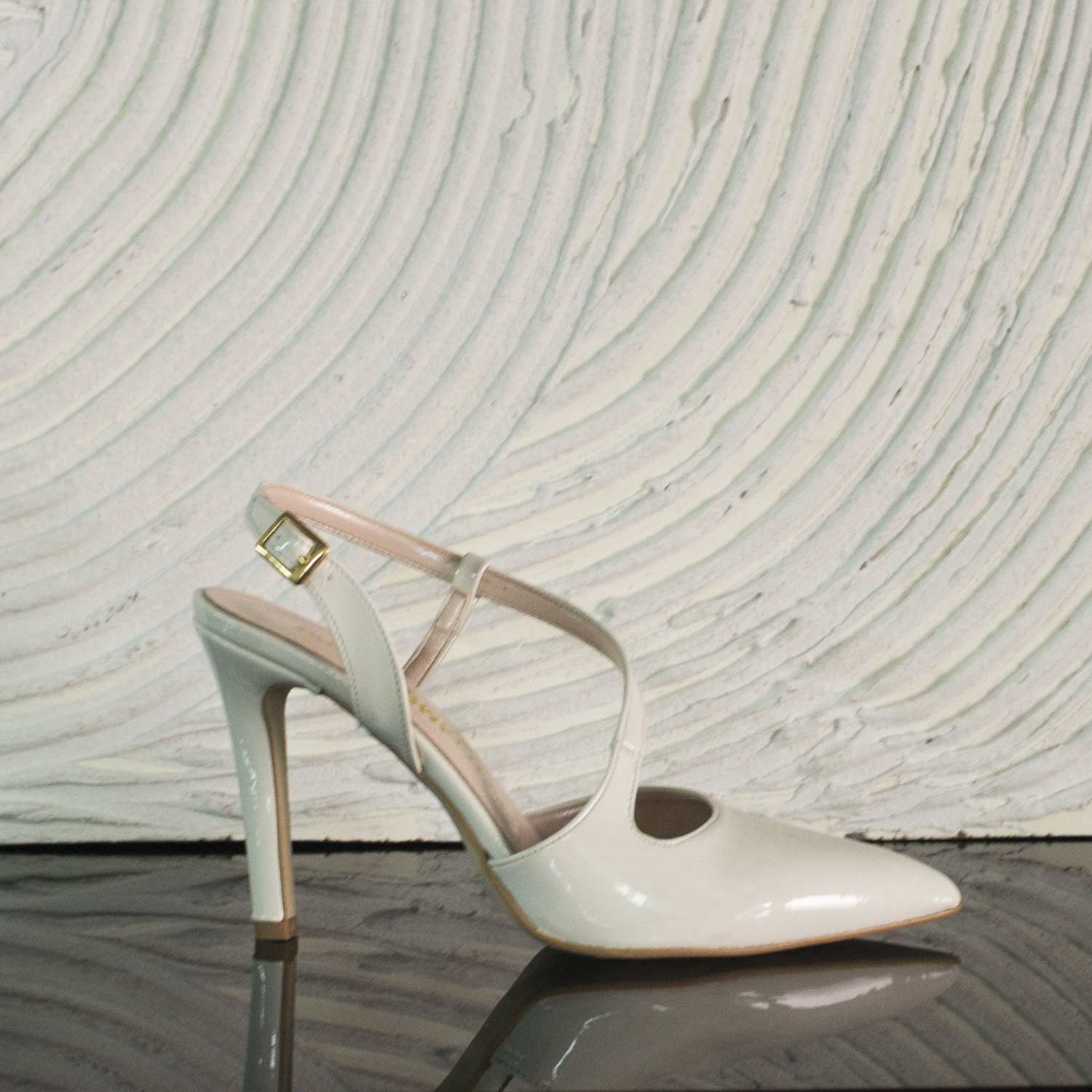 Scarpe donna girl alte decollete bianco white cinturino tacco alta moda