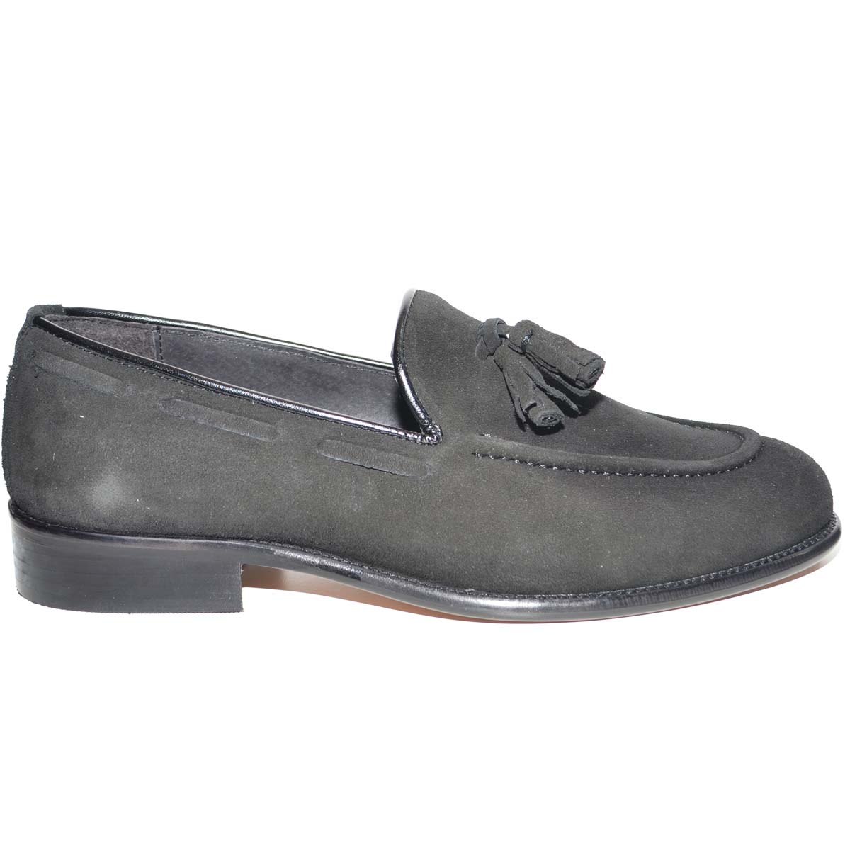 scarpe uomo mocassino moda maschile classico con campanelle bon bon vera pelle adatta per cerimonie eventi e il casual.