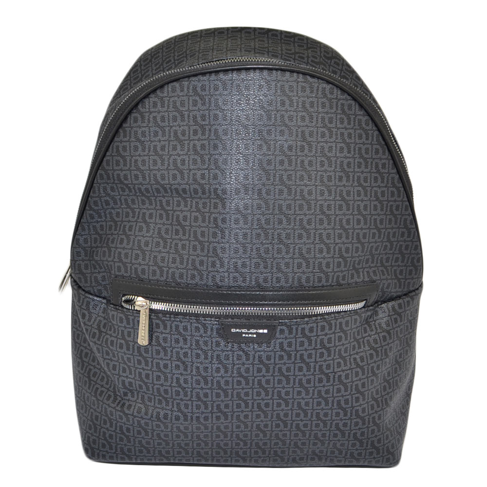 Zaino nero Uomo Borsa Zainetto Media 13 Pollici Laptop Portatile Pelle zip Backpack Casual Elegante fantasia monogramma