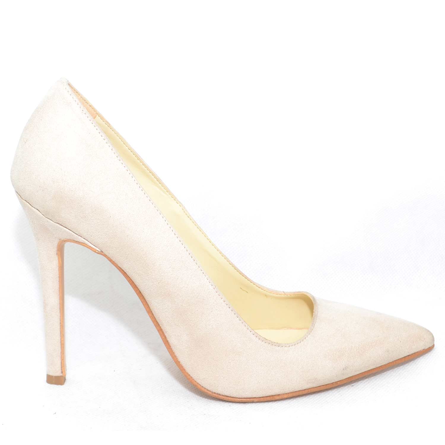 scarpe tacco beige