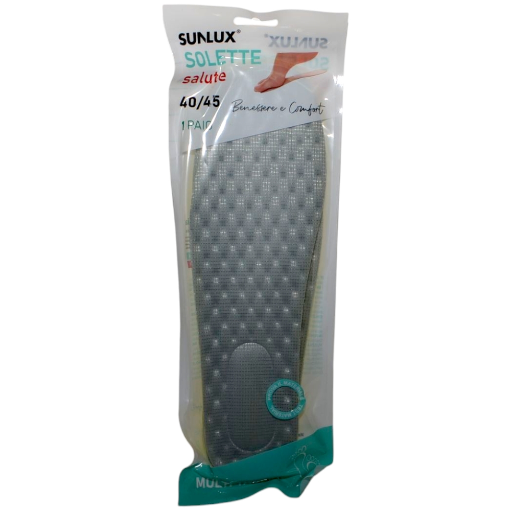 Soletta salute SunLux azione antifatica dona stabilita' a talloni e caviglie ritagliabile grigio
