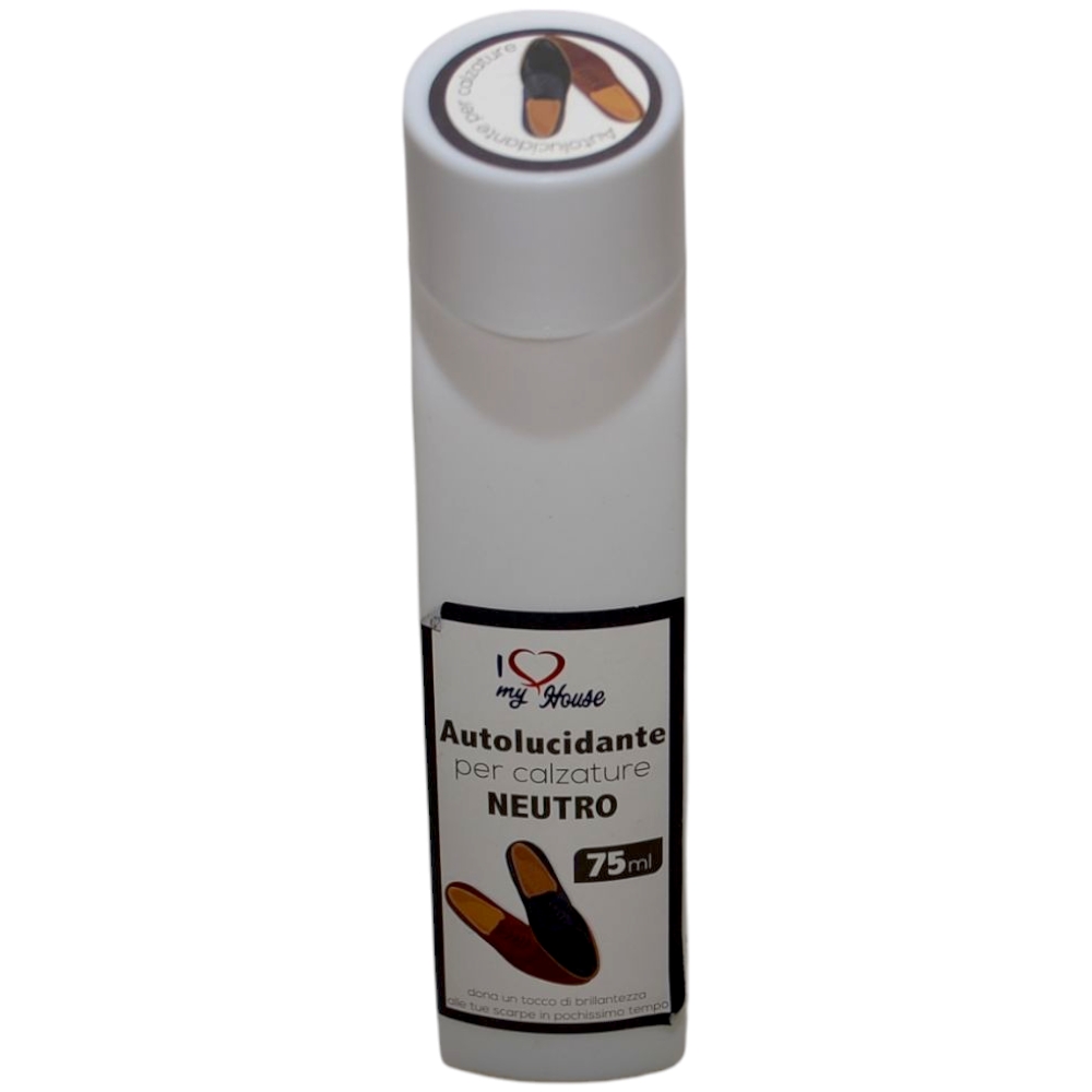 Crema autolucidante per calzature colorazione neutra con stantuffo integrato pronta all'uso 75 ml