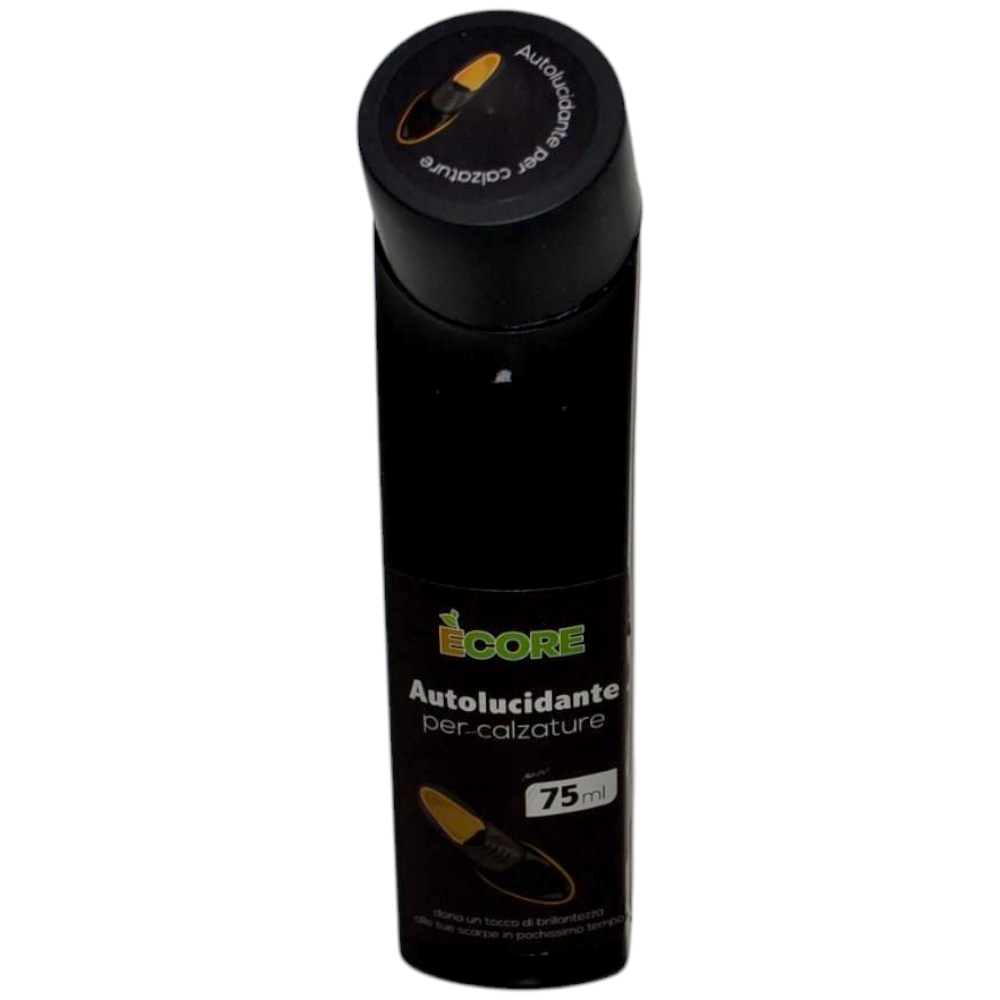 Crema autolucidante nera per calzature classiche in vera pelle con lanolina stantuffo integrato pronta all'uso