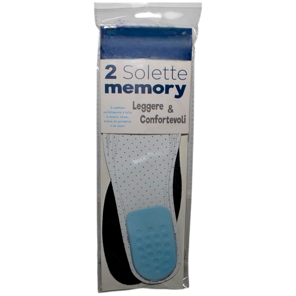Solette memory taglia universale ritagliatili bianche per assorbimento degli urti e ammortizzazione con rinforzo tallone