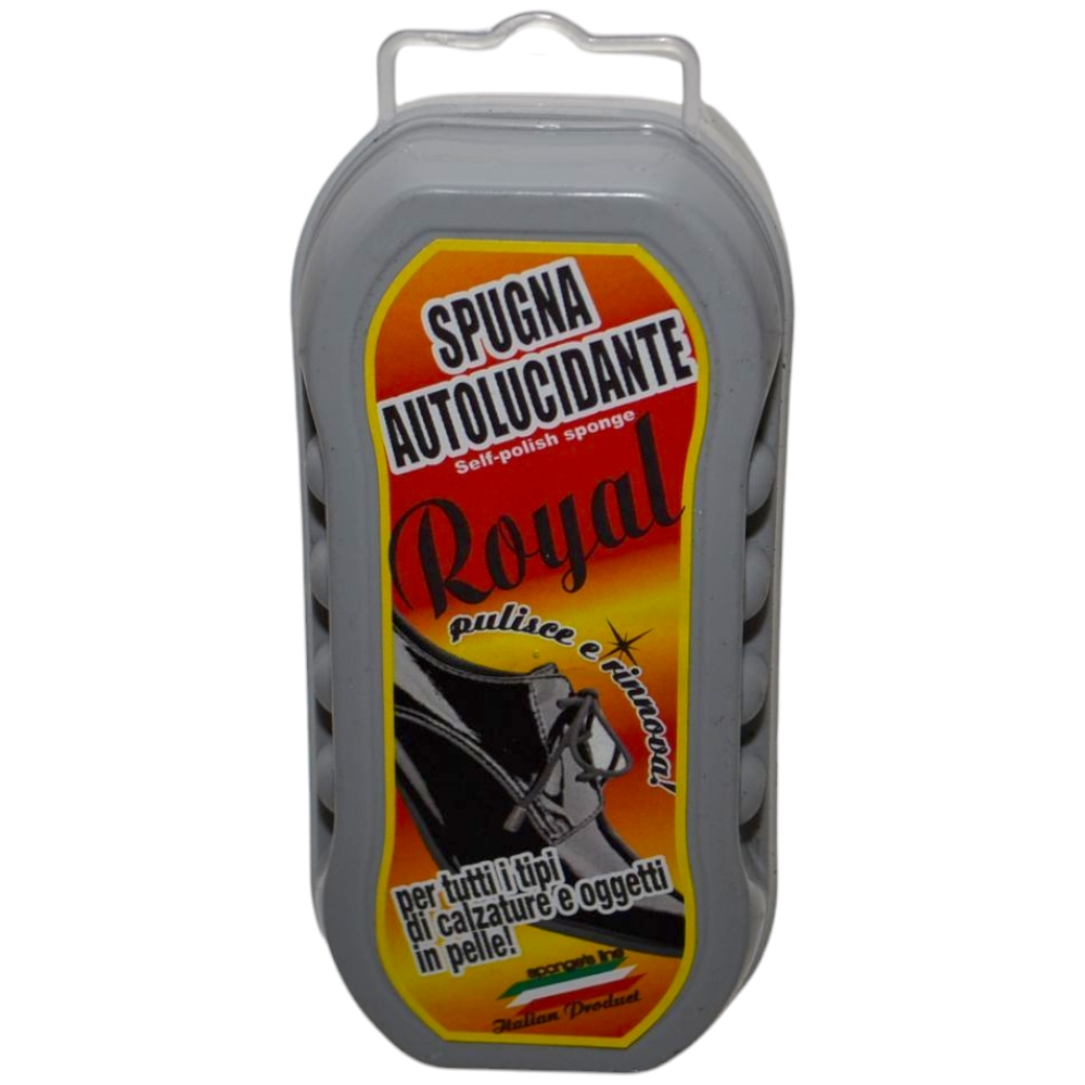 Spugna Autolucidante Royal rinnova e pulisce per tutti i tipi di calzature e oggetti in pelle colorazione neutra