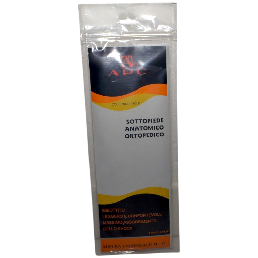 Solette apc in lattine antibatterico con doppia densita' ritagliabile con ventilazione del piede comfort bianco