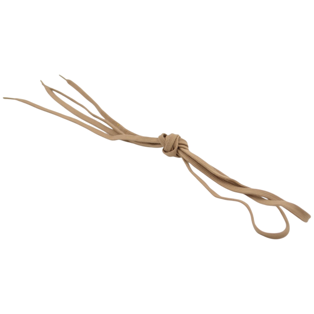 Lacci scarpe 6 mm piatti per sneakers beige comodi resistenti.