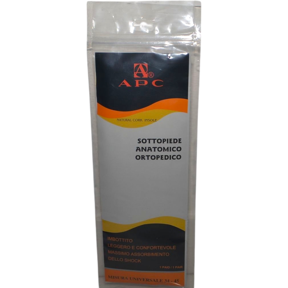 Solette apc in lattine antibatterico con doppia densita' ritagliabile con ventilazione del piede comfort marrone