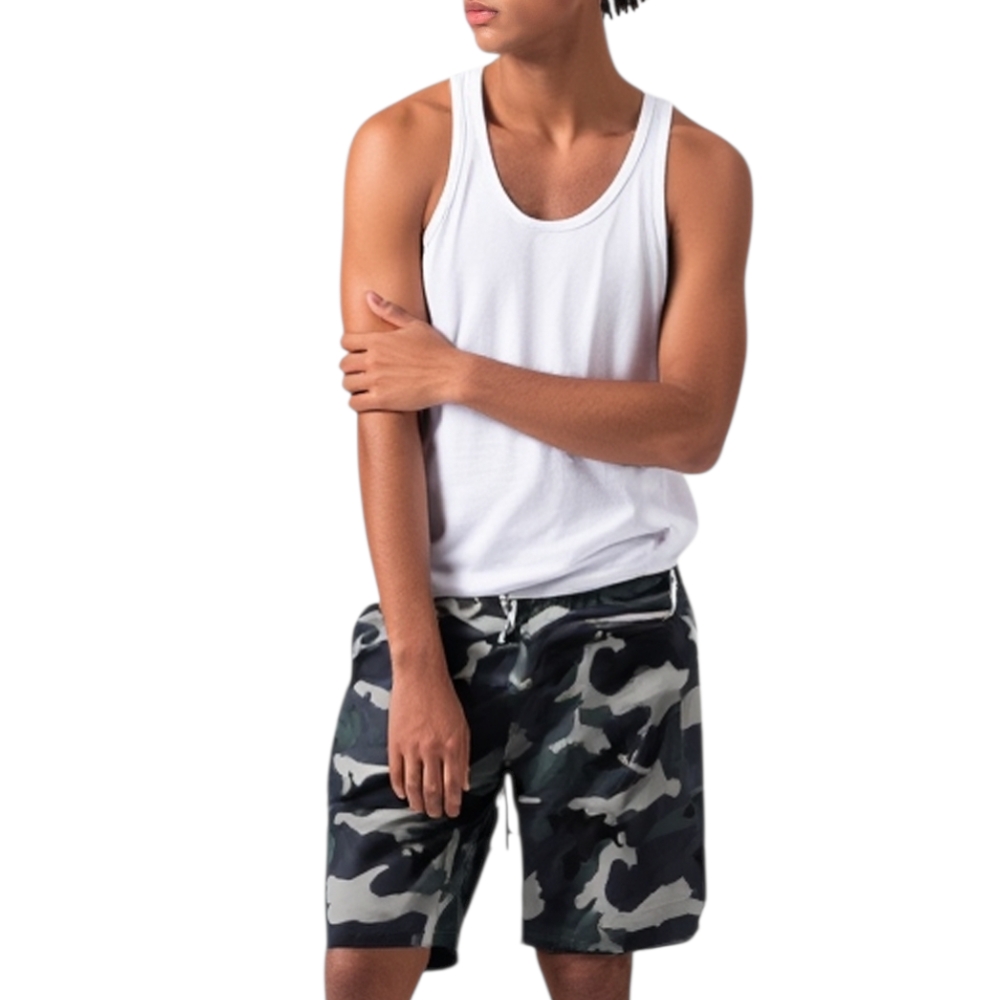 Costume uomo grigio fantasia militare box con rete interna pantaloncino corto laccio made in italy asciugatura rapida