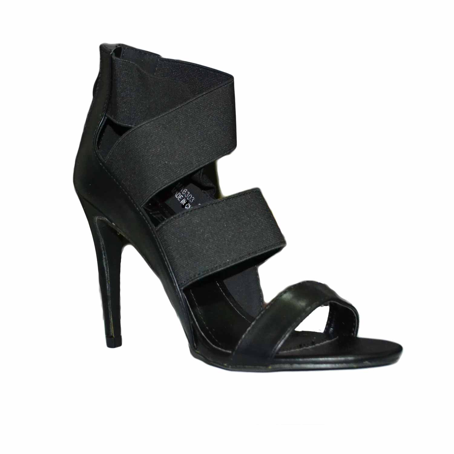 Scarpe donna tacco spillo nero con cinturini ad elastico glamour Scarpe spillo donna tacco spillo Scarpe nero con cinturini ad elastico glamour 30b54f