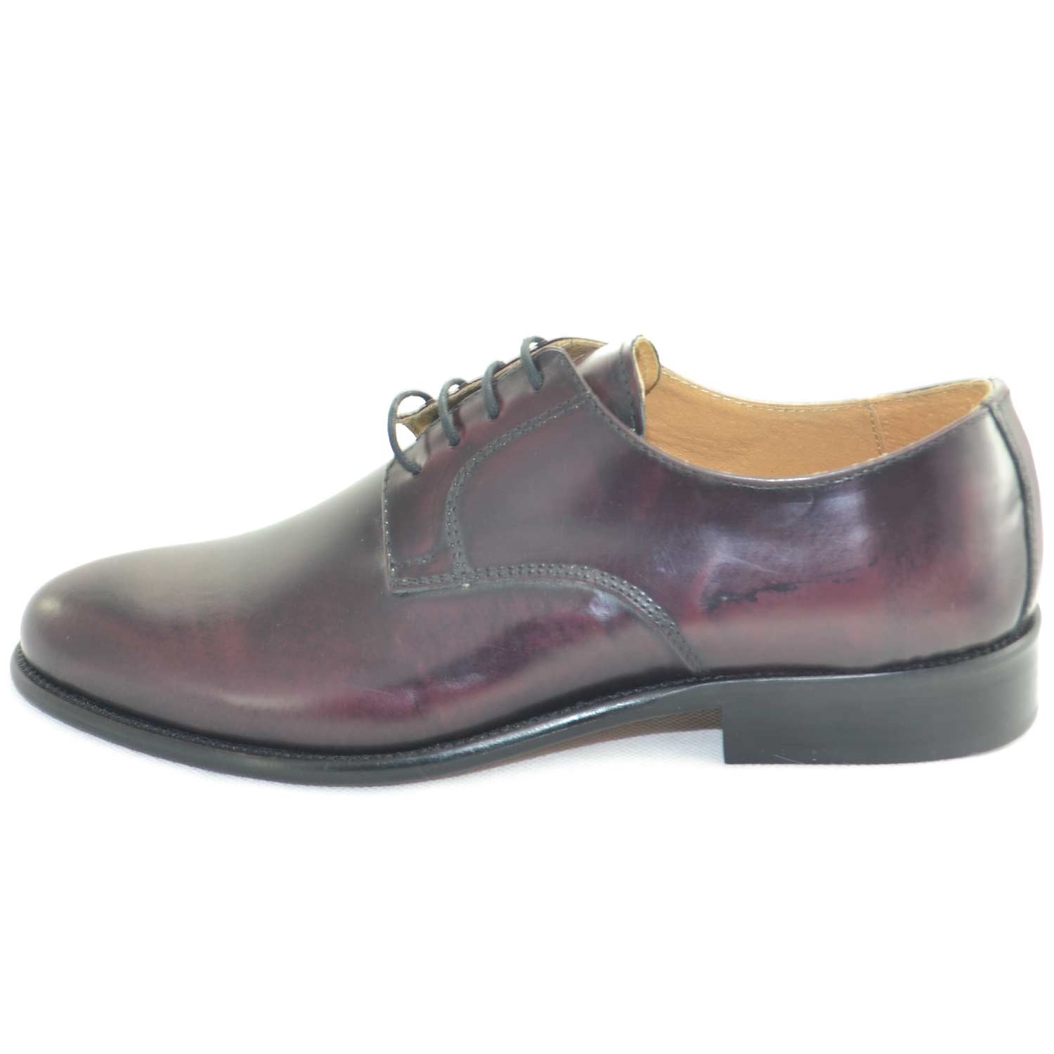 Scarpe uomo stringate made in italy vera pelle suola di cuoio moda classica  cerimonia eventi uomo classiche made in italy | MaluShoes