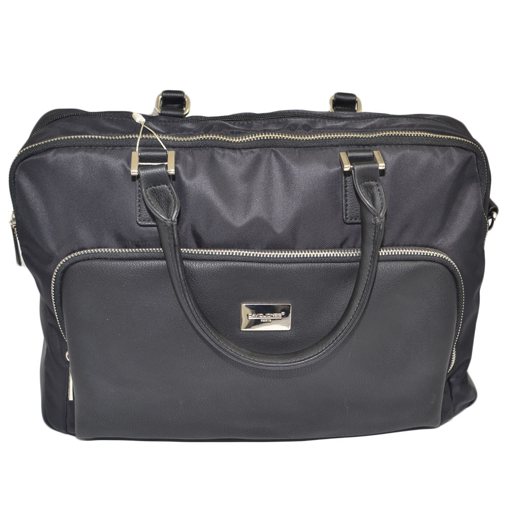 Borsa a Mano Lavoro Capiente Uomo Ventiquattrore Ufficio tessuto per 15 Pollici Laptop Portatile tracolla doppia cernier
