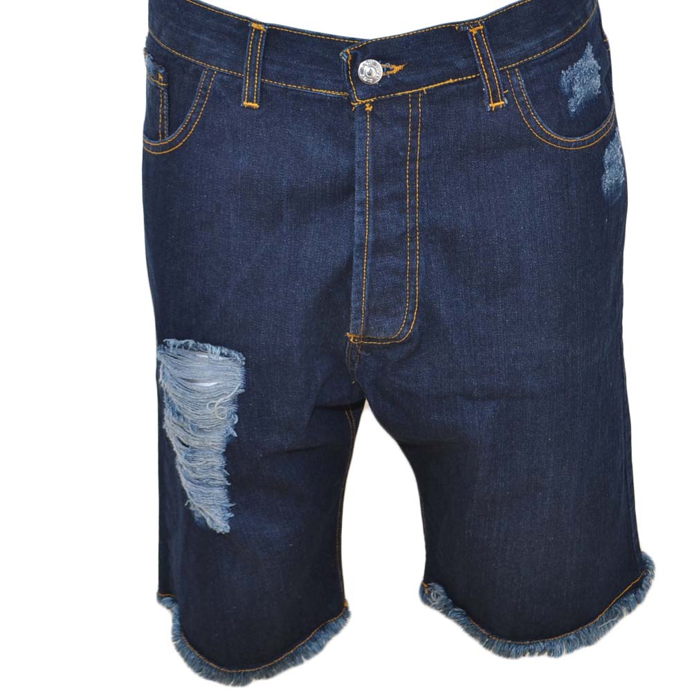 Pantaloncino jeans shorts da uomo man moda giovane denim strappato linea cavallo basso made in italy.