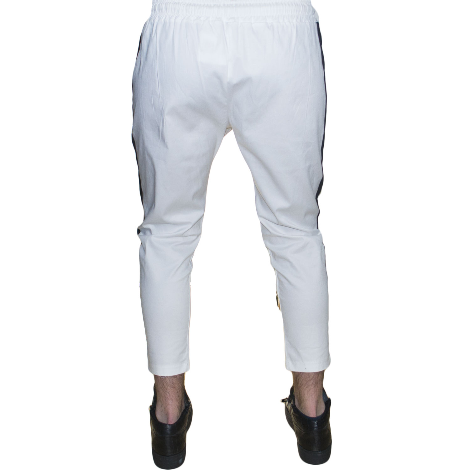 Pantaloni Da Ballo Uomo Con Fascia Laterale Nera - Tessuto Morbido Per Latino E Sala Da Ballo - Foto 8