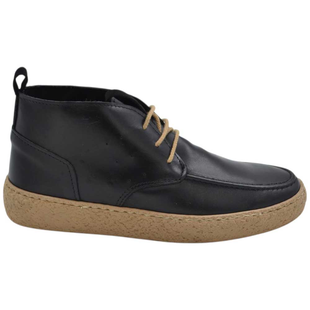 Polacchino classico sportivo casual hanno tomaia vera pelle nero resistente traspirante con sottopiede comfort