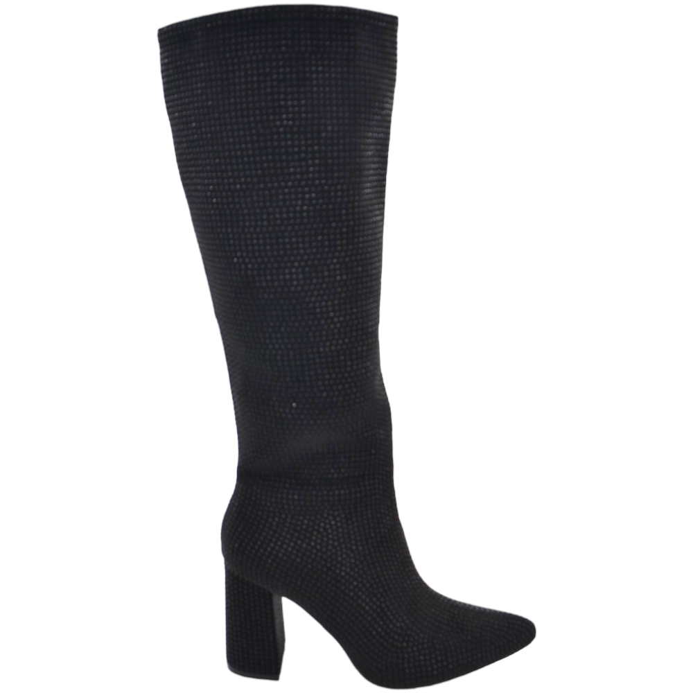 Stivali lunghi neri con tacco basso di grandi dimensioni 47 Stivali sopra il ginocchio da donna Stivali elasticizzati Scarpe all'ingrosso  322