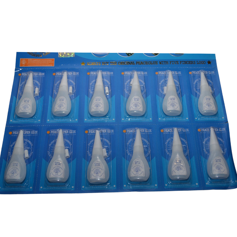 Kit 12 pezzi peace super glue 3 g colla attaccatutto forte universale super colla trasparente forte istantanea