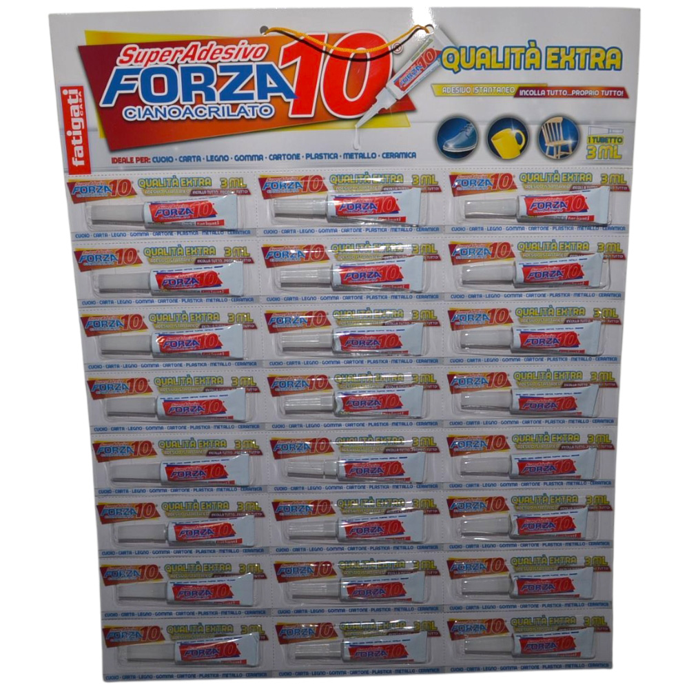 Kit 24 pezzi da 3 ml Super colla forte ciano densa Fatigati colla cianoacrilato multi uso 