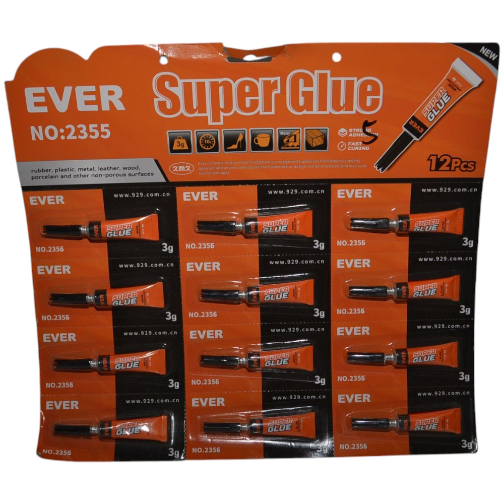 Kit 12 pezzi da 3 g Colla attaccatutto forte universale super glue super colla trasparente forte Istantanea