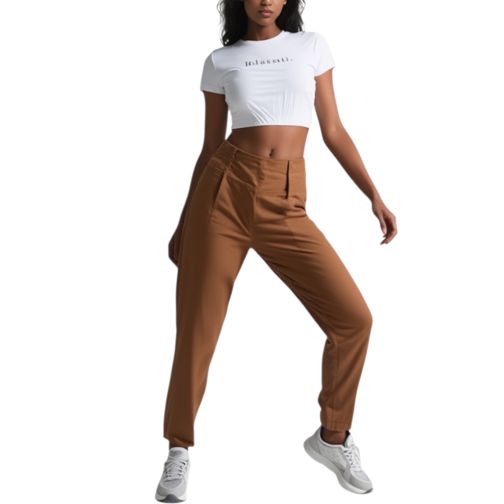 T-shirt donna basic bianca modello slim bianca con scritta RILASSATI cotone made in Italy