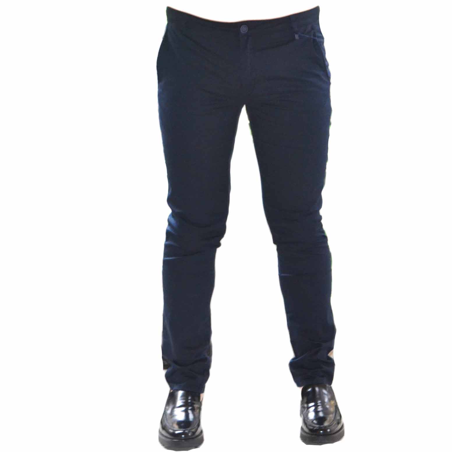 PANTALONI UOMO CHINO slim fit eleganti elasticizzati di cotone a fantasia estivi EUR 26,99