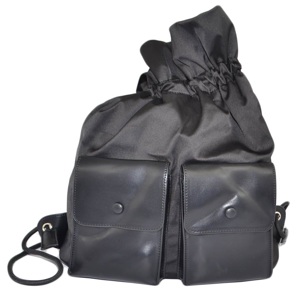 Zaino donna sacca nero impermeabile da trekking con taschini coulisse zip e  scompartimenti borsa da viaggio capiente donna zaini Malu Shoes