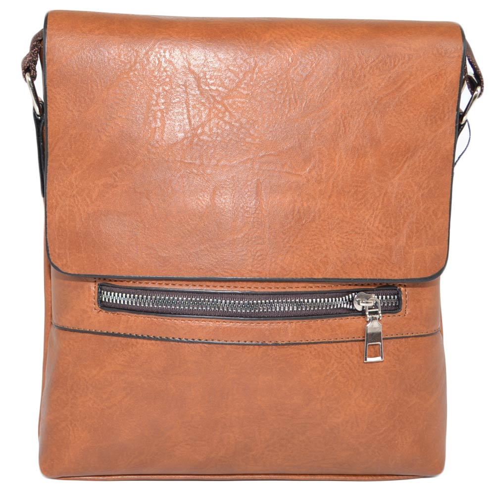 Borsello borsa Uomo Marsupio a Tracolla cuoio con 3 scompartimenti zip regolabile comodo clip casual porta tutto