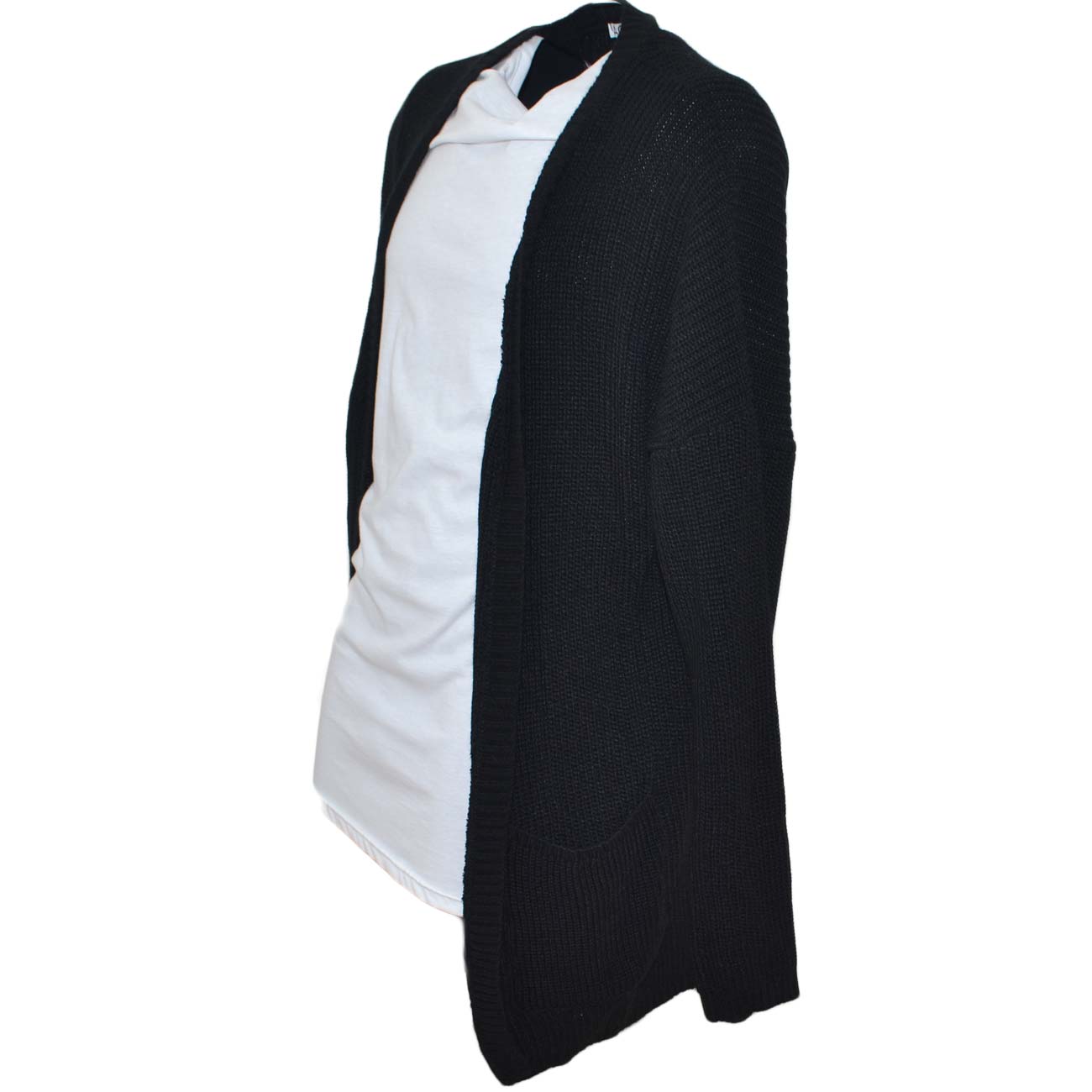 Cardigan Donna Lungo MOKBAY - Maglioncino Aperto Davanti, Morbido, Per Autunno (manica Lunga)