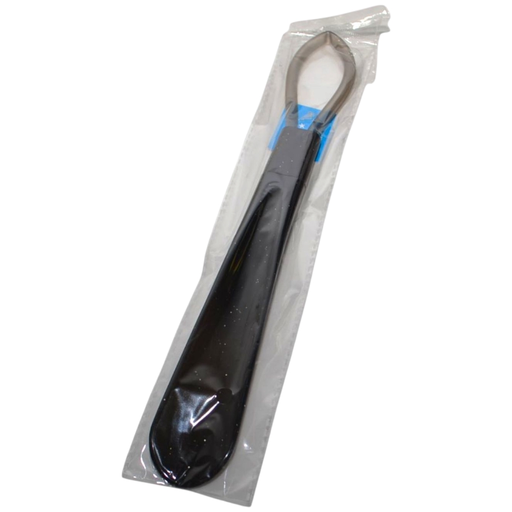 Calzascarpe plastica corto 18.5 cm con manico nero glitter comodo facile da usare